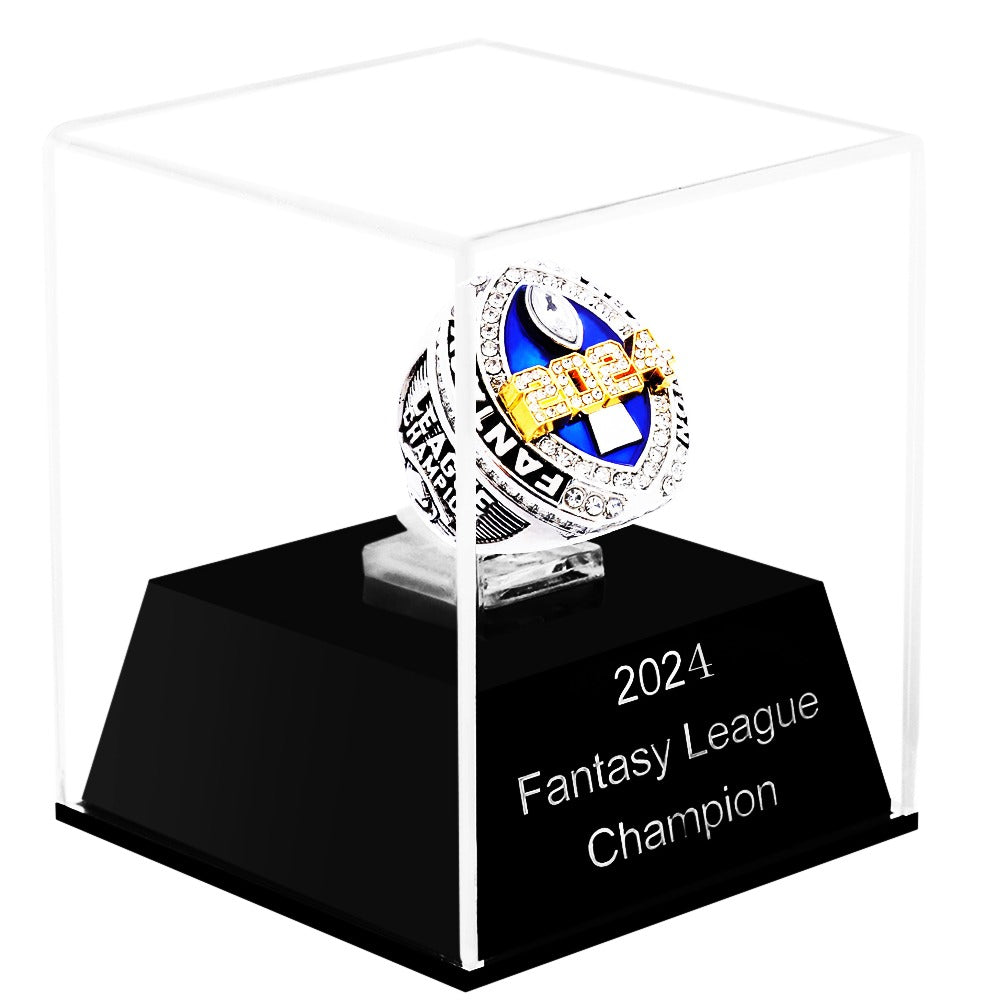 Fantasy League (FFL) 2024 Champion Ring + Display Stand