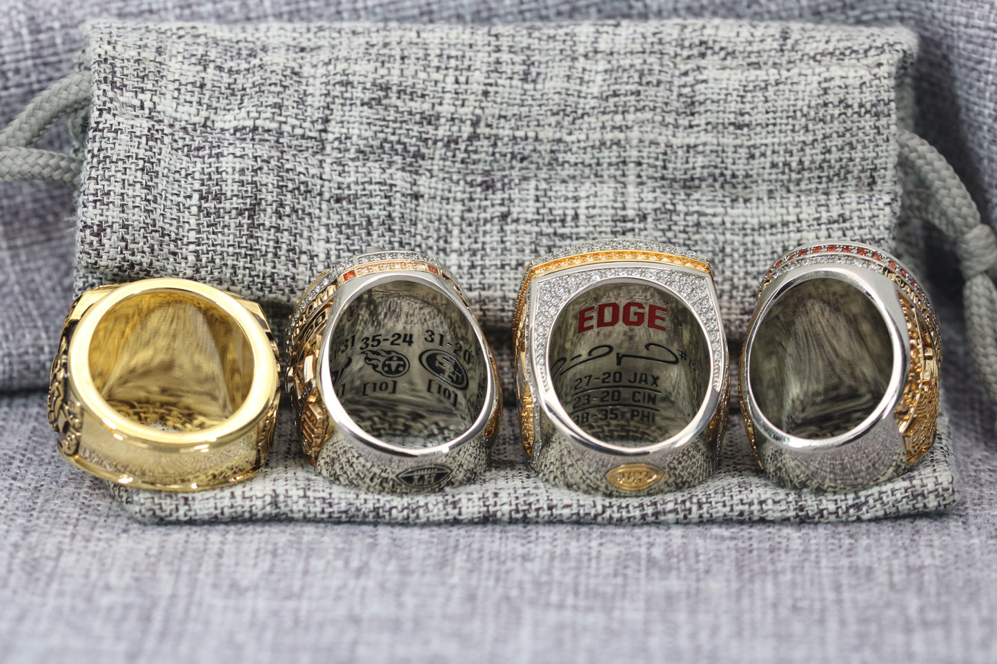Kansas City Chiefs Super Bowl Ring Set (1969, 2020, 2023, 2024) - Premium Series - Rings For Champs, NFL rings, MLB rings, NBA rings, NHL rings, NCAA rings, Super bowl ring, Superbowl ring, Super bowl rings, Superbowl rings, Dallas Cowboys