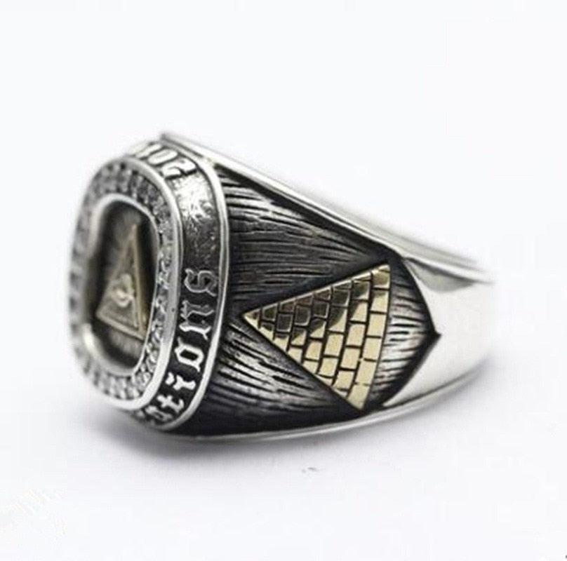 God Eye Paved CZ Stone Ring - Rings For Champs, NFL rings, MLB rings, NBA rings, NHL rings, NCAA rings, Super bowl ring, Superbowl ring, Super bowl rings, Superbowl rings, Dallas Cowboys