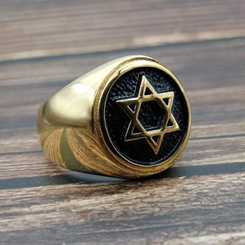 Classic Golden Eagle Six Trigrams Ring - Rings For Champs, NFL rings, MLB rings, NBA rings, NHL rings, NCAA rings, Super bowl ring, Superbowl ring, Super bowl rings, Superbowl rings, Dallas Cowboys