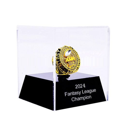 Fantasy League (FFL) 2024 Champion Ring + Display Stand