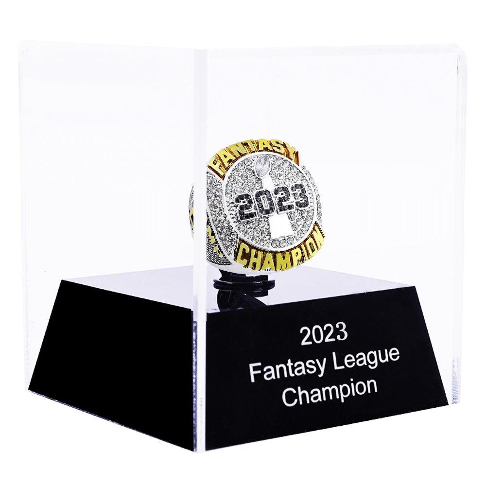 Fantasy League (FFL) 2023 Champion Ring + Display Stand