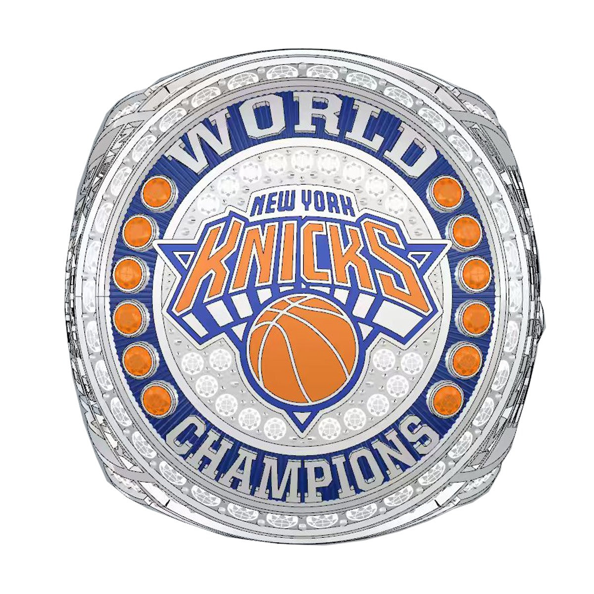 New York Knicks Basketball Championship Ring (2026) - Zinc Version (FREE BOX)