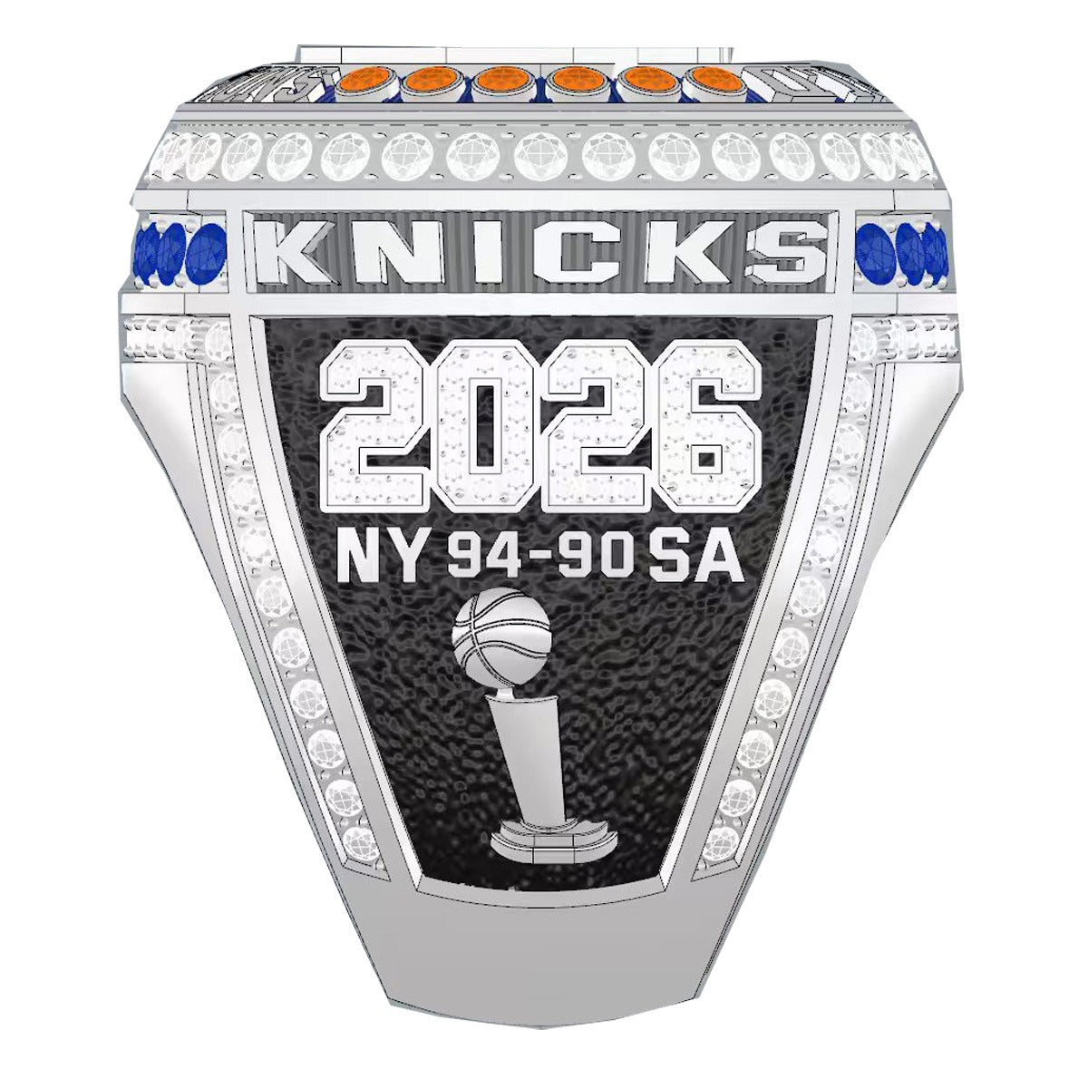 New York Knicks Basketball Championship Ring (2026) - Zinc Version (FREE BOX)