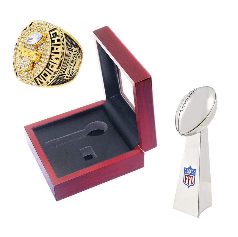 Fantasy League (FFL) 2025 Champion Ring + Mini Trophy + FREE Box