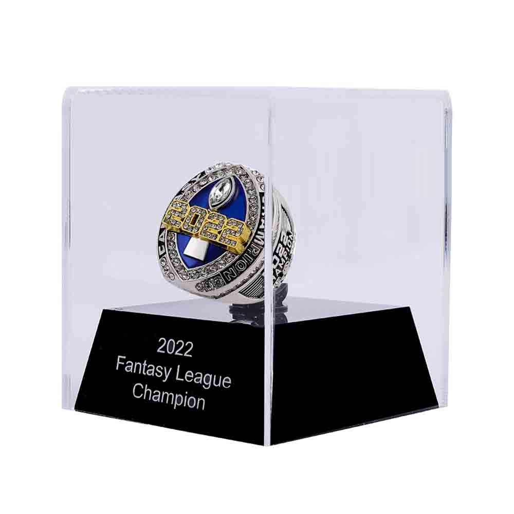 Fantasy League (FFL) 2022 Champion Ring + Display Stand