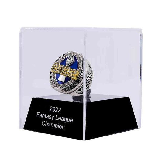 Fantasy League (FFL) 2022 Champion Ring + Display Stand
