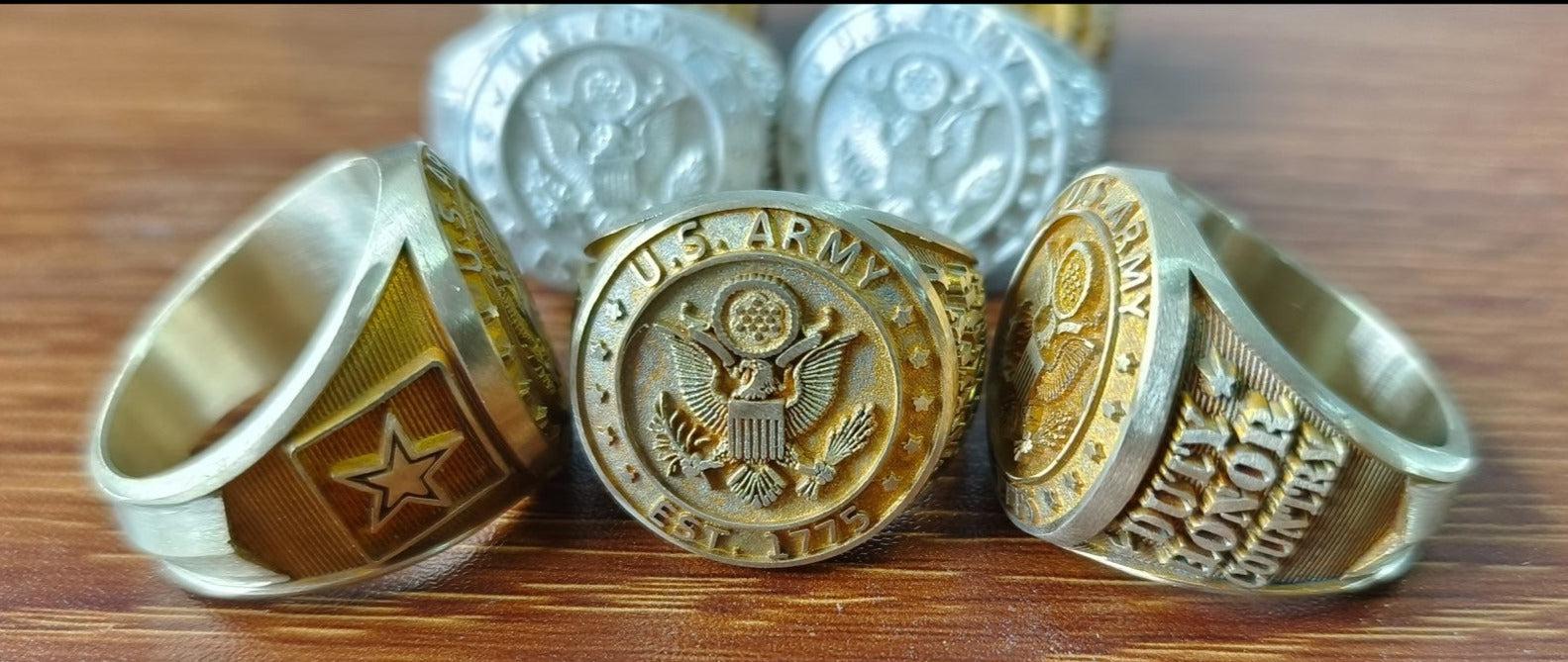 Eagle Valor Military Ring for U.S. Army Members - Premium Series - Rings For Champs, NFL rings, MLB rings, NBA rings, NHL rings, NCAA rings, Super bowl ring, Superbowl ring, Super bowl rings, Superbowl rings, Dallas Cowboys