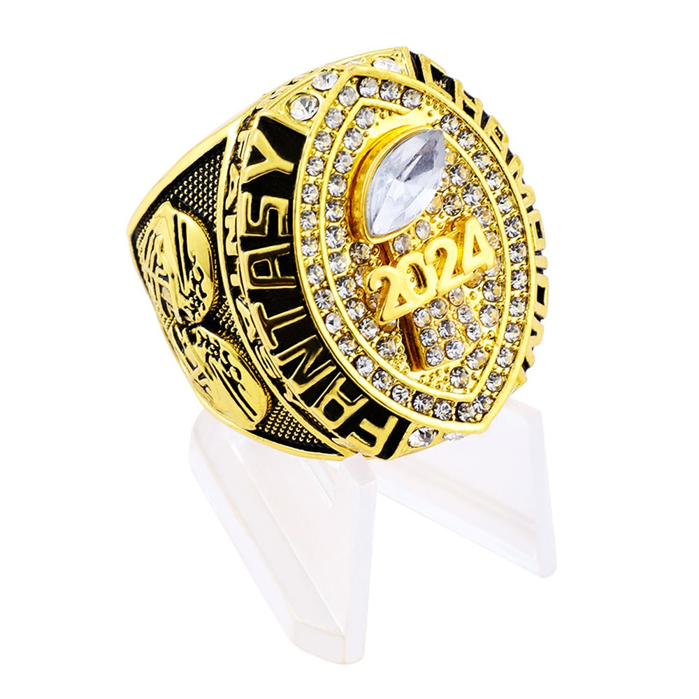 Fantasy League (FFL) 2024 Champion Ring + Wooden Box