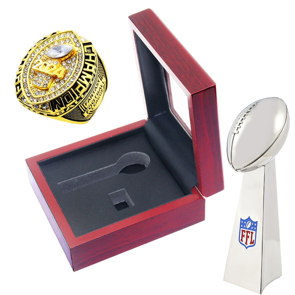 Fantasy League (FFL) 2024 Champion Ring + Mini Trophy + FREE Box