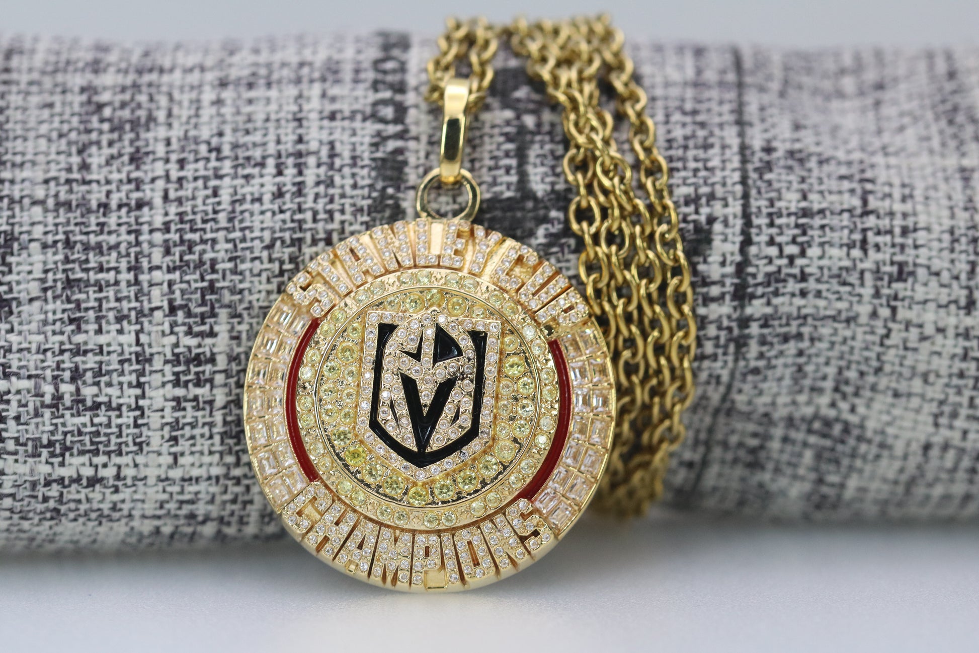 Vegas Golden Knights Championship Pendant Necklace (2023) - Premium Series - Rings For Champs, NFL rings, MLB rings, NBA rings, NHL rings, NCAA rings, Super bowl ring, Superbowl ring, Super bowl rings, Superbowl rings, Dallas Cowboys
