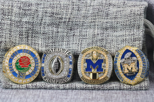 Michigan Wolverines Championship Ring Set (2024) - Premium Series - Rings For Champs, NFL rings, MLB rings, NBA rings, NHL rings, NCAA rings, Super bowl ring, Superbowl ring, Super bowl rings, Superbowl rings, Dallas Cowboys