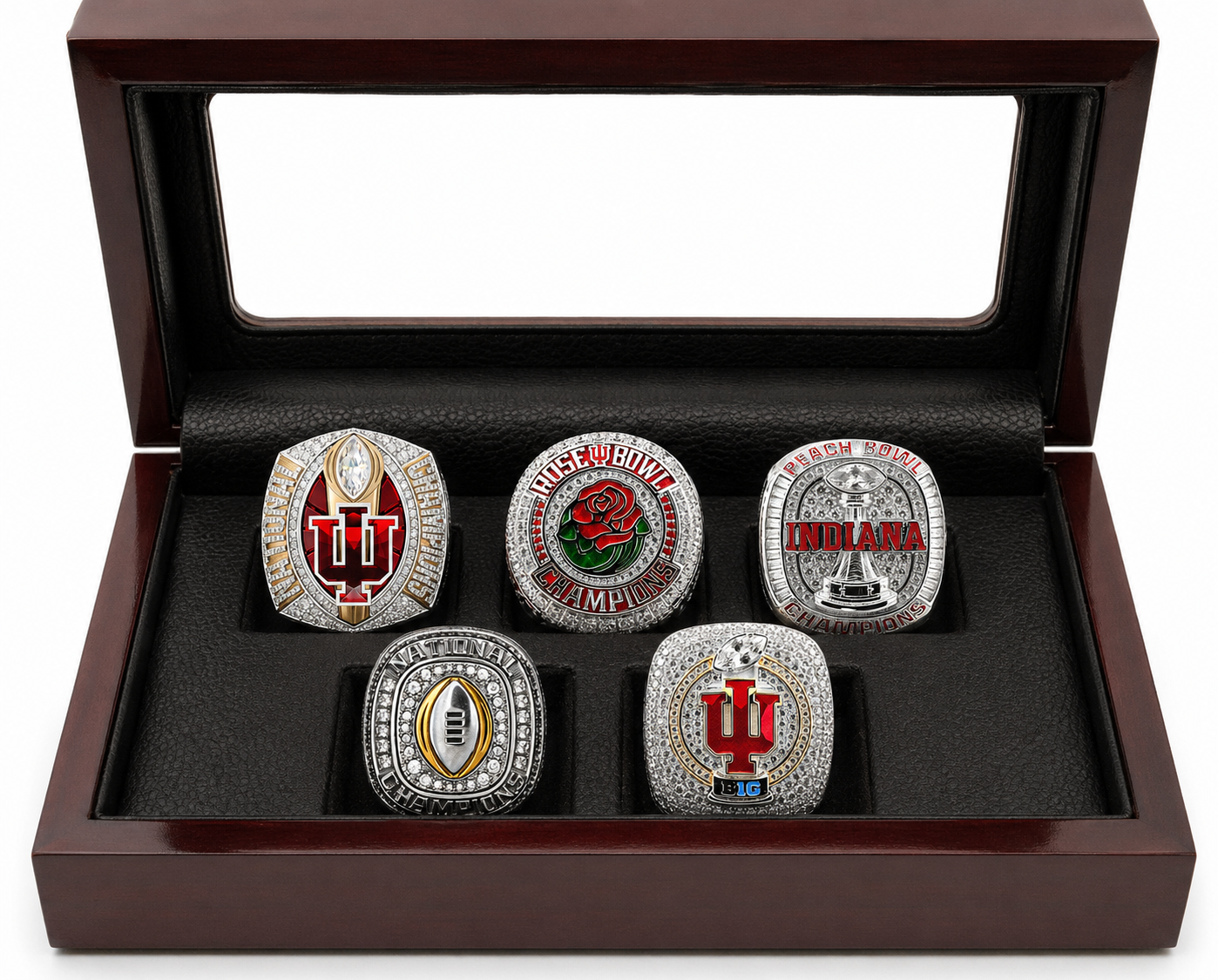 Indiana University Hoosiers College Football National Championship Ring (2026) - 5 Ring Set
