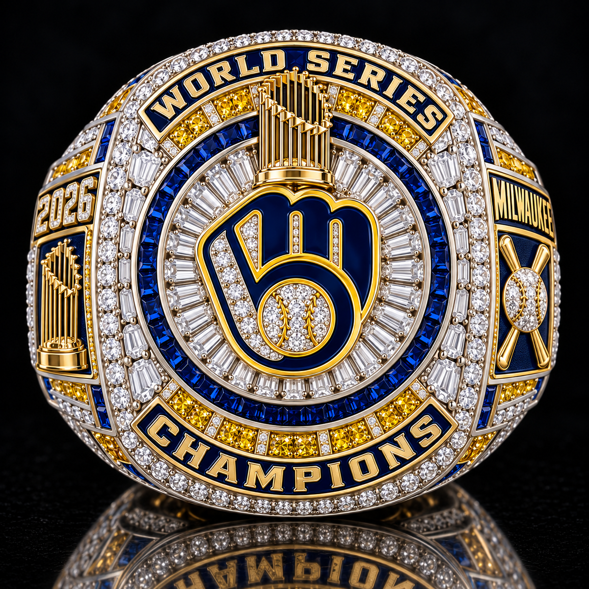 Milwaukee Brewers 2026 World Series concept ring — front view