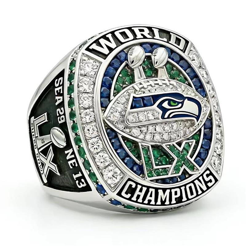 Seattle Seahawks SB Ring (2025) - Fan Edition (Ring + Trophy)