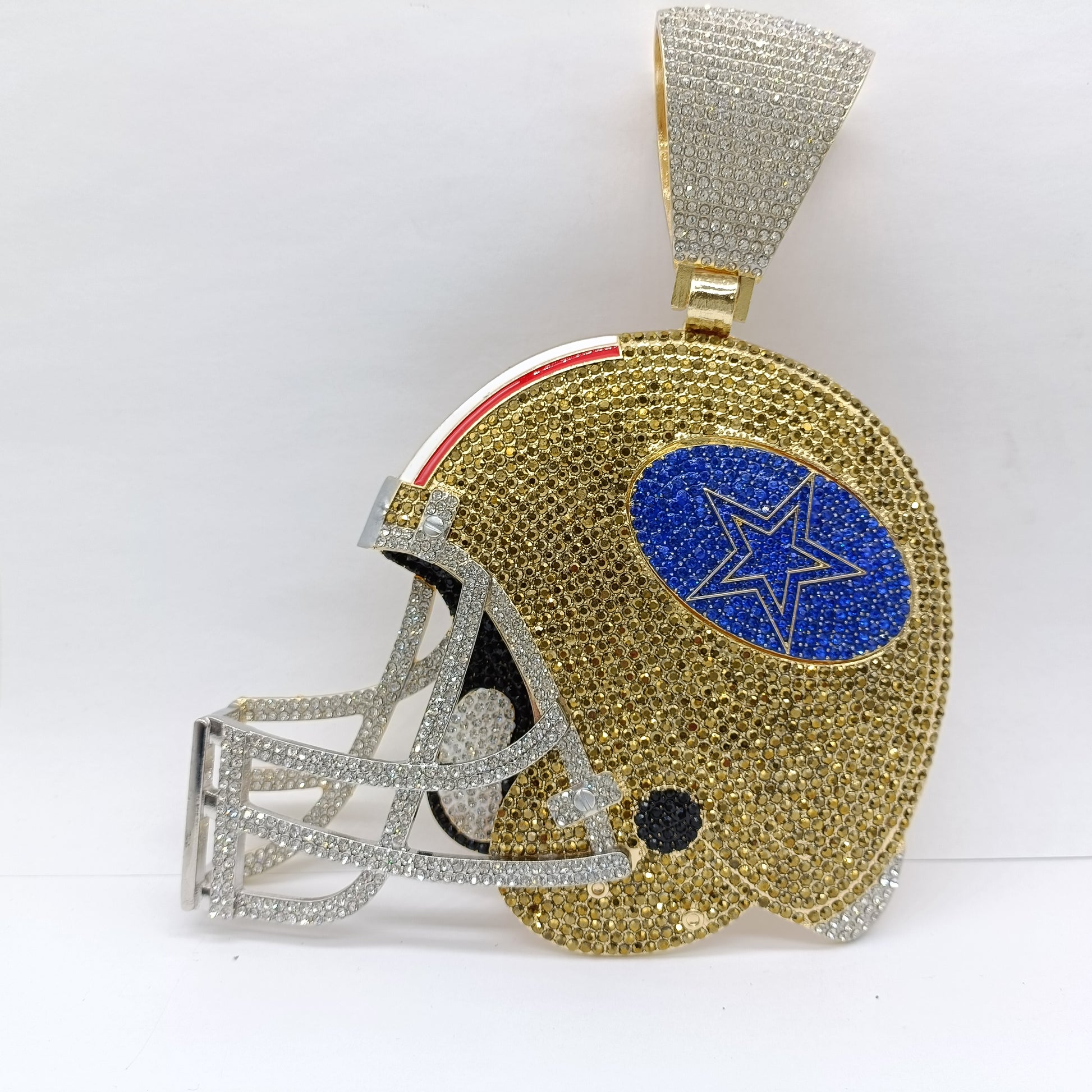 XXL NFL Helmet Necklace - Premium Series - Rings For Champs, NFL rings, MLB rings, NBA rings, NHL rings, NCAA rings, Super bowl ring, Superbowl ring, Super bowl rings, Superbowl rings, Dallas Cowboys