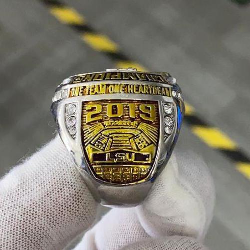 Louisiana State University (LSU) College Football National Championship Ring (2019) - Standard Series - Rings For Champs, NFL rings, MLB rings, NBA rings, NHL rings, NCAA rings, Super bowl ring, Superbowl ring, Super bowl rings, Superbowl rings, Dallas Cowboys