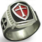 Red Armor Shield Knight Templar Crusader Ring - Rings For Champs, NFL rings, MLB rings, NBA rings, NHL rings, NCAA rings, Super bowl ring, Superbowl ring, Super bowl rings, Superbowl rings, Dallas Cowboys