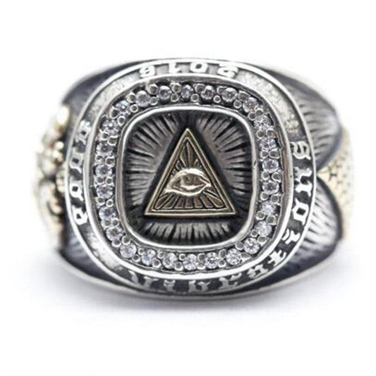 God Eye Paved CZ Stone Ring - Rings For Champs, NFL rings, MLB rings, NBA rings, NHL rings, NCAA rings, Super bowl ring, Superbowl ring, Super bowl rings, Superbowl rings, Dallas Cowboys