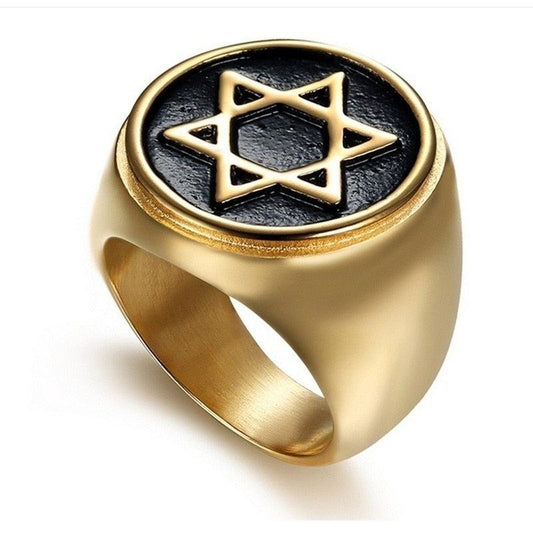 Classic Golden Eagle Six Trigrams Ring - Rings For Champs, NFL rings, MLB rings, NBA rings, NHL rings, NCAA rings, Super bowl ring, Superbowl ring, Super bowl rings, Superbowl rings, Dallas Cowboys