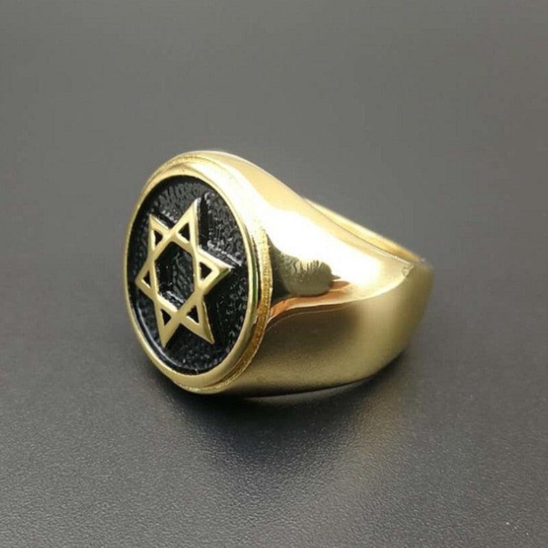 Classic Golden Eagle Six Trigrams Ring - Rings For Champs, NFL rings, MLB rings, NBA rings, NHL rings, NCAA rings, Super bowl ring, Superbowl ring, Super bowl rings, Superbowl rings, Dallas Cowboys