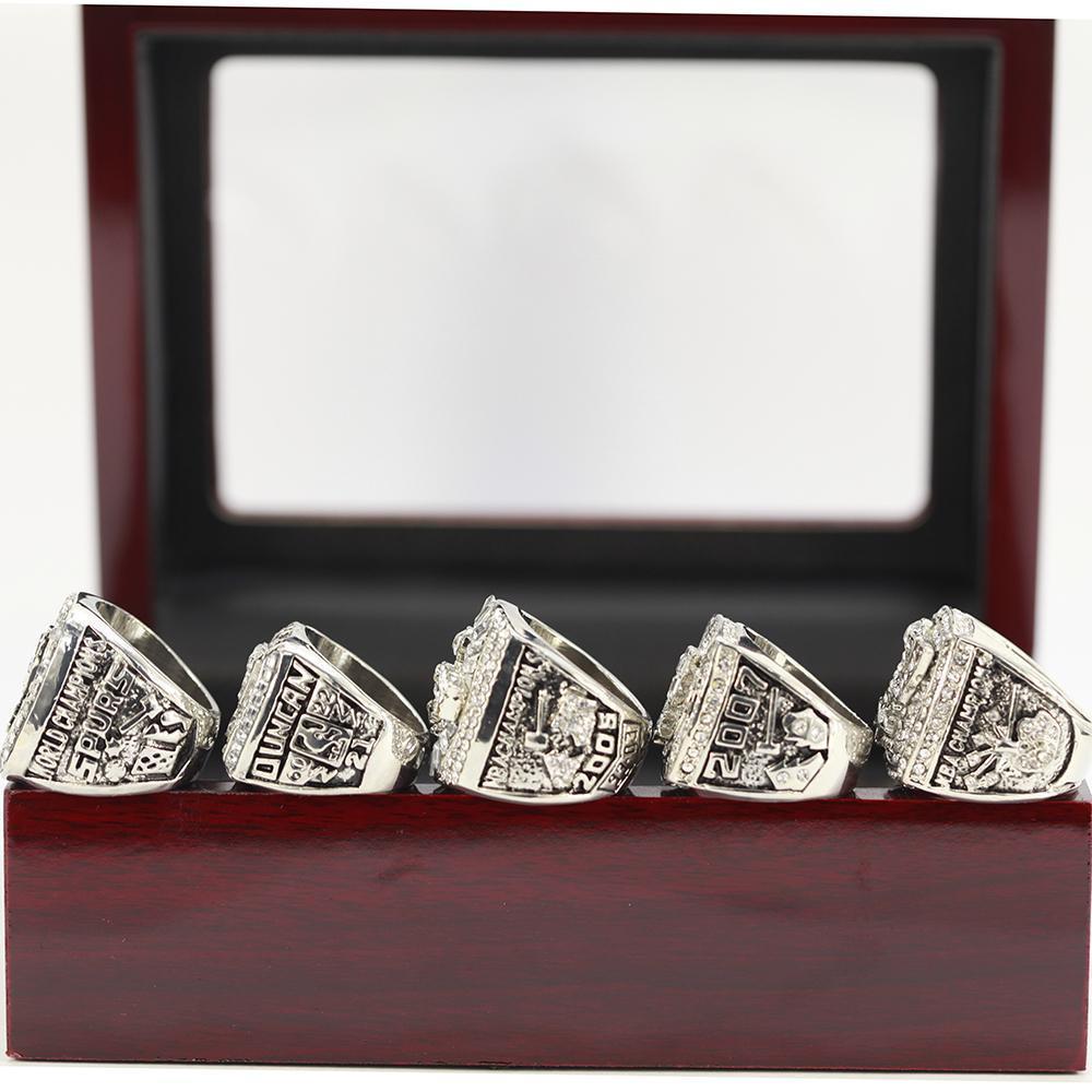San Antonio Spurs NBA Championship 5 Ring Set (1999, 2003, 2005, 2007 ...