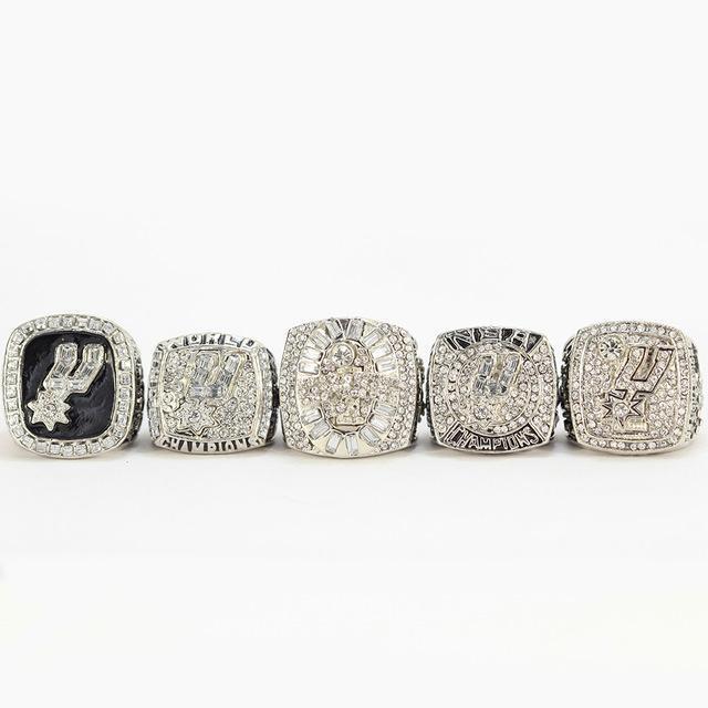 San Antonio Spurs NBA Championship 5 Ring Set (1999, 2003, 2005, 2007 ...