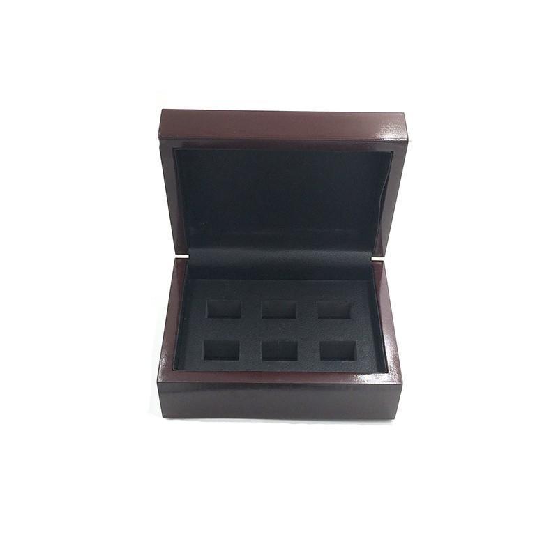 Solid Wooden Box (6 Holes) - Rings For Champs, NFL rings, MLB rings, NBA rings, NHL rings, NCAA rings, Super bowl ring, Superbowl ring, Super bowl rings, Superbowl rings, Dallas Cowboys