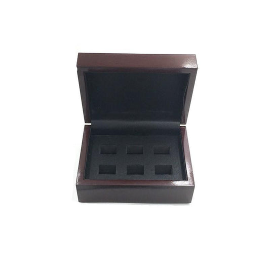 Solid Wooden Box (6 Holes) - Rings For Champs, NFL rings, MLB rings, NBA rings, NHL rings, NCAA rings, Super bowl ring, Superbowl ring, Super bowl rings, Superbowl rings, Dallas Cowboys