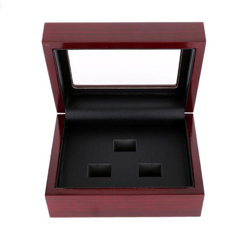 Solid Wooden Box?with Clear Display (3 Holes) - Rings For Champs, NFL rings, MLB rings, NBA rings, NHL rings, NCAA rings, Super bowl ring, Superbowl ring, Super bowl rings, Superbowl rings, Dallas Cowboys