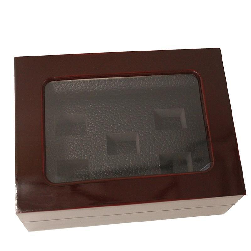 Solid Wooden Box?with Clear Display (5 Holes) - Rings For Champs, NFL rings, MLB rings, NBA rings, NHL rings, NCAA rings, Super bowl ring, Superbowl ring, Super bowl rings, Superbowl rings, Dallas Cowboys