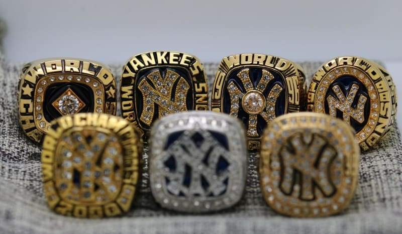 New York Yankees World Series Ring Set of 7 (1977, 1978, 1996, 1998, 1999, 2000, 2009) - Premium Series - Rings For Champs, NFL rings, MLB rings, NBA rings, NHL rings, NCAA rings, Super bowl ring, Superbowl ring, Super bowl rings, Superbowl rings, Dallas Cowboys