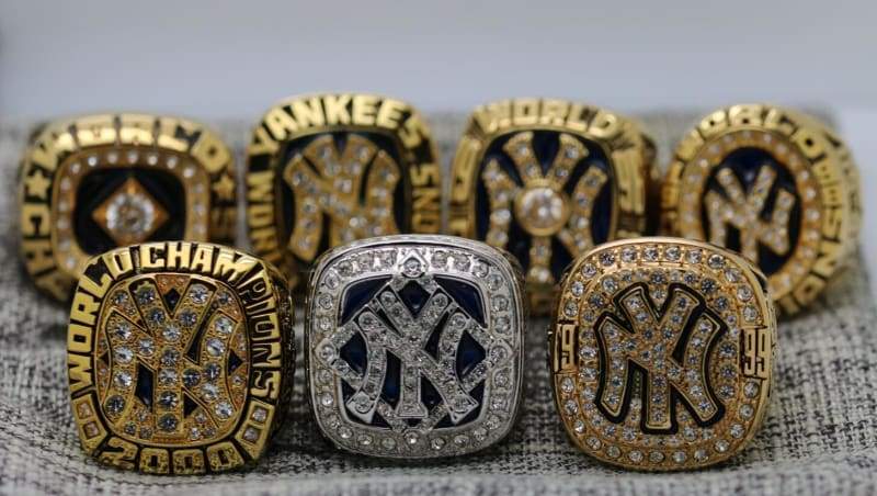 New York Yankees World Series Ring Set of 7 (1977, 1978, 1996, 1998, 1999, 2000, 2009) - Premium Series - Rings For Champs, NFL rings, MLB rings, NBA rings, NHL rings, NCAA rings, Super bowl ring, Superbowl ring, Super bowl rings, Superbowl rings, Dallas Cowboys