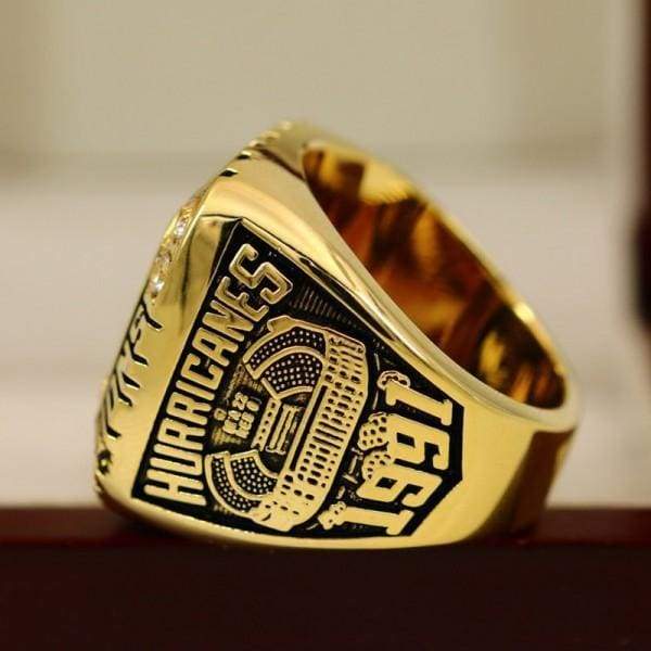 Miami Hurricanes College Football National Championship Ring (1991) - Premium Series - Rings For Champs, NFL rings, MLB rings, NBA rings, NHL rings, NCAA rings, Super bowl ring, Superbowl ring, Super bowl rings, Superbowl rings, Dallas Cowboys